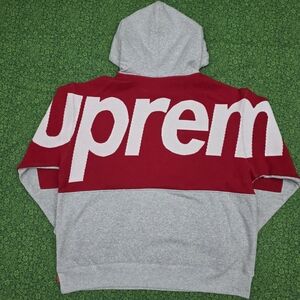 Supreme Red and Gray Men's Hoodie
